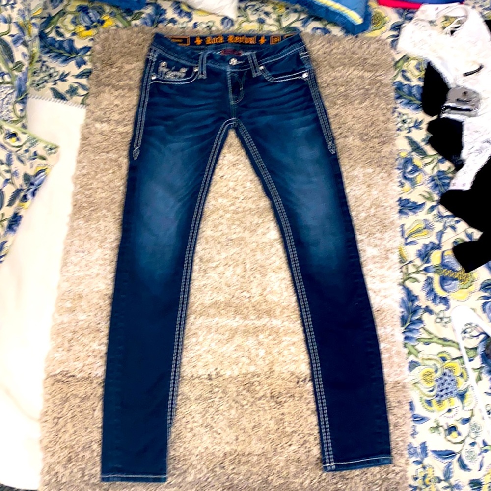 Rock RevivalJeans Sz 26 Blue Distressed Whisper New w/out Tags
